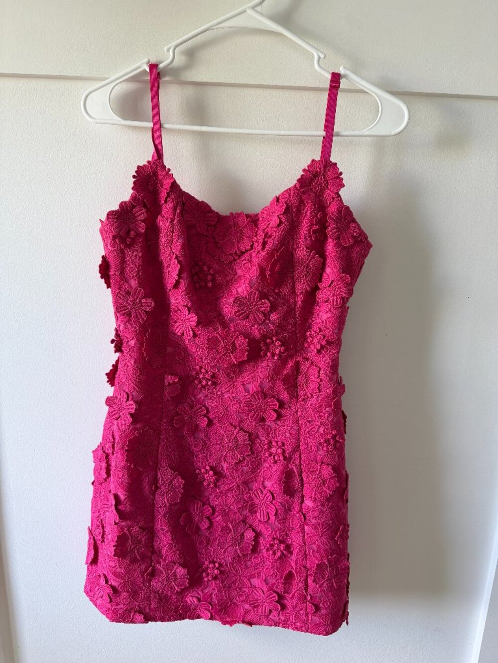 Elliatt Pink Mini Dress with Floral Applique